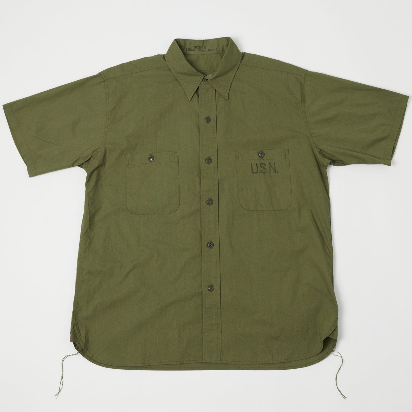 Buzz Rickson's U.S. Navy N-3 Short Sleeve Utility Shirt - Olive