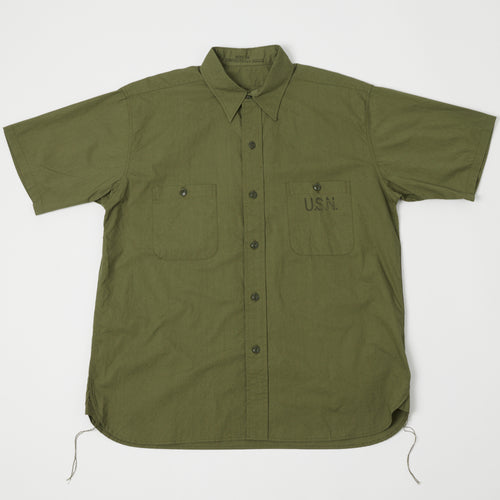 Buzz Rickson's U.S. Navy N-3 Short Sleeve Utility Shirt - Olive