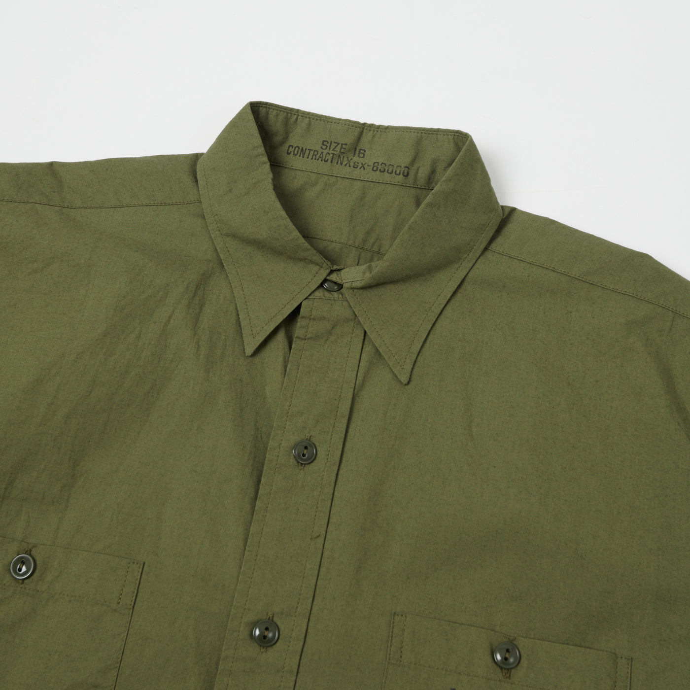 Buzz Rickson's U.S. Navy N-3 Short Sleeve Utility Shirt - Olive