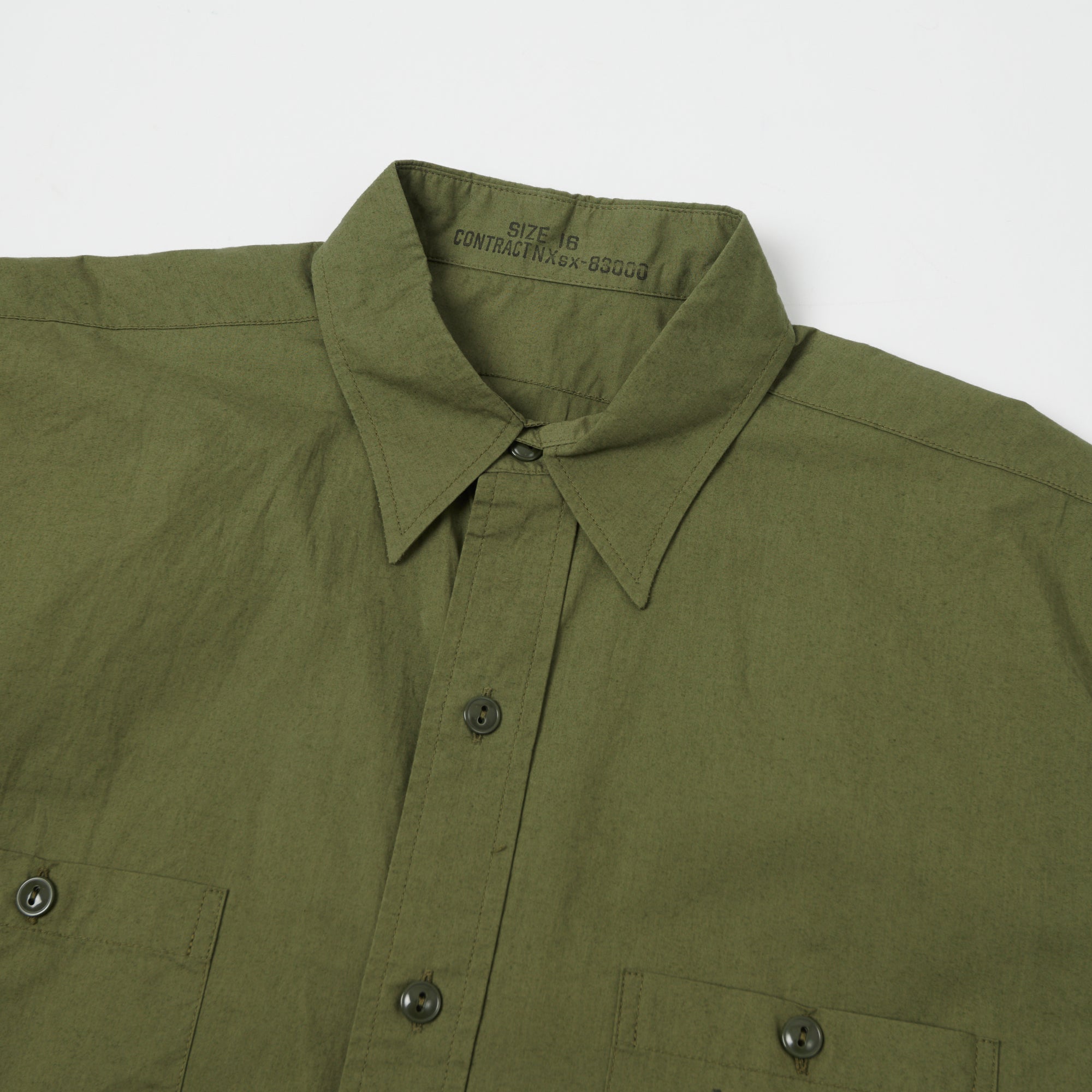 Buzz Rickson's U.S. Navy N-3 Short Sleeve Utility Shirt - Olive