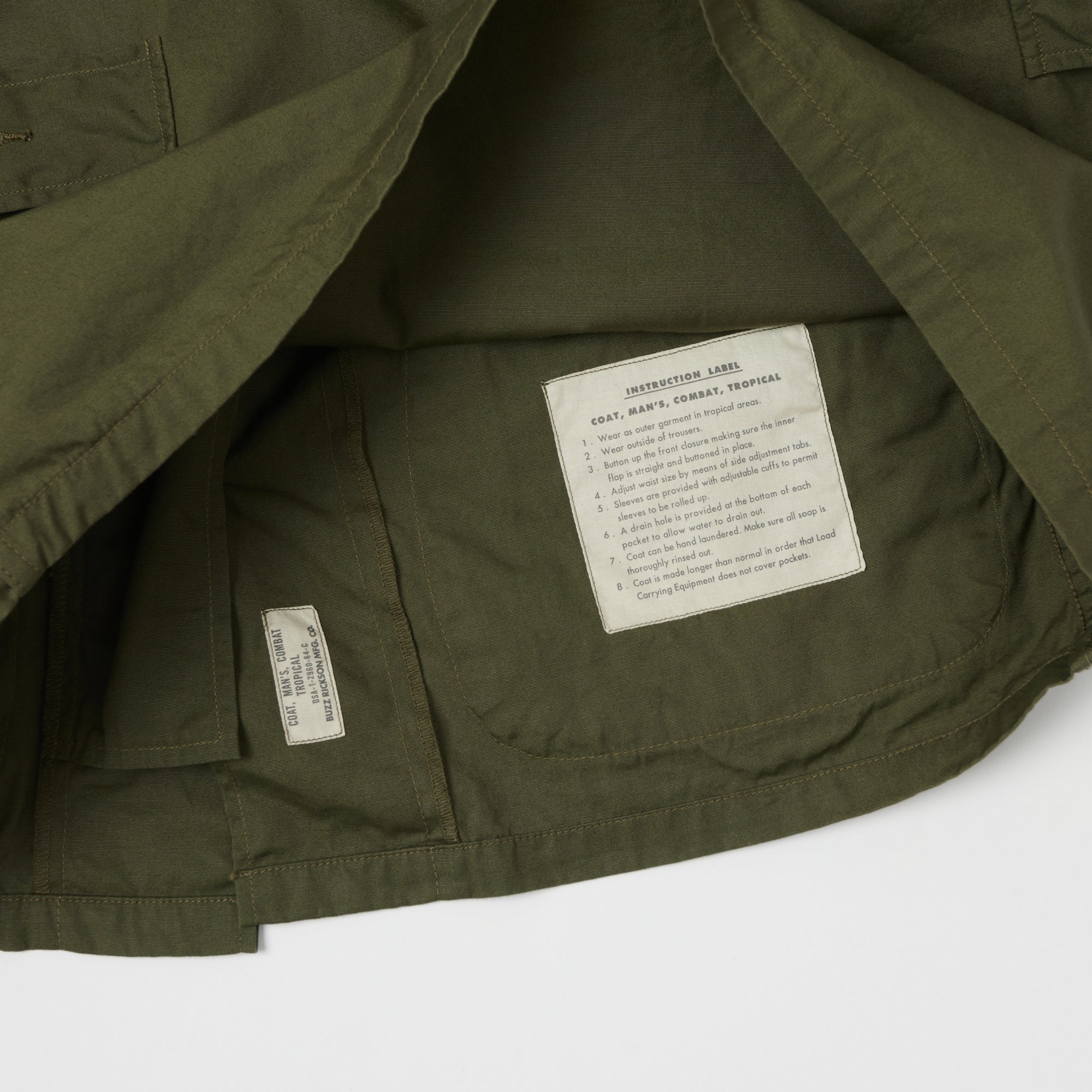 Buzz Rickson's U.S. Army Tropical Combat Jacket - Olive