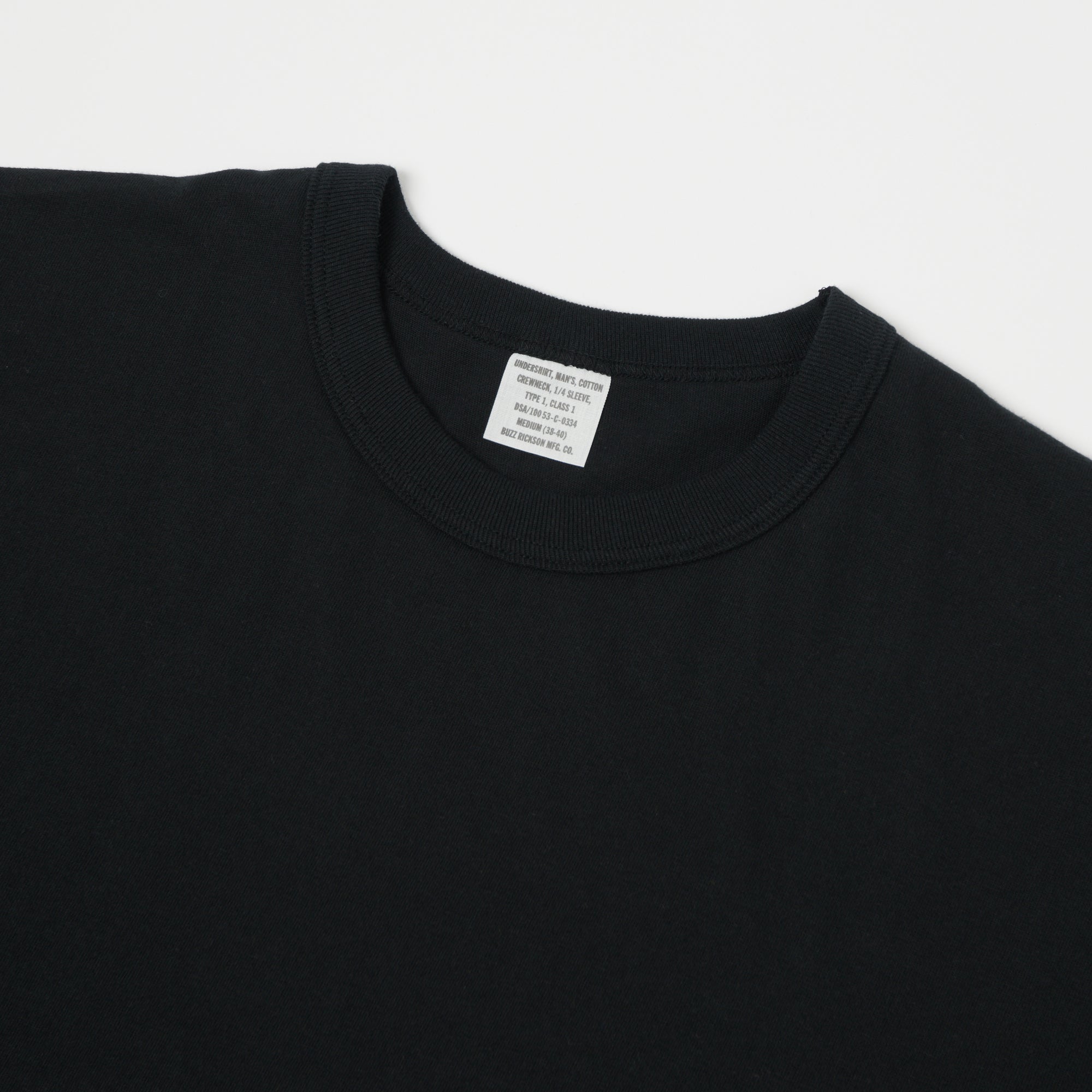 Buzz Rickson's 'Government Issue' T-Shirt - Black