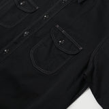 Buzz Rickson's BR38401 S/S Herringbone Work Shirt - Black