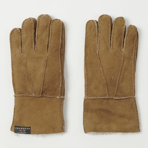 Crown Cap 4-01615 Shearling Gloves - Camel