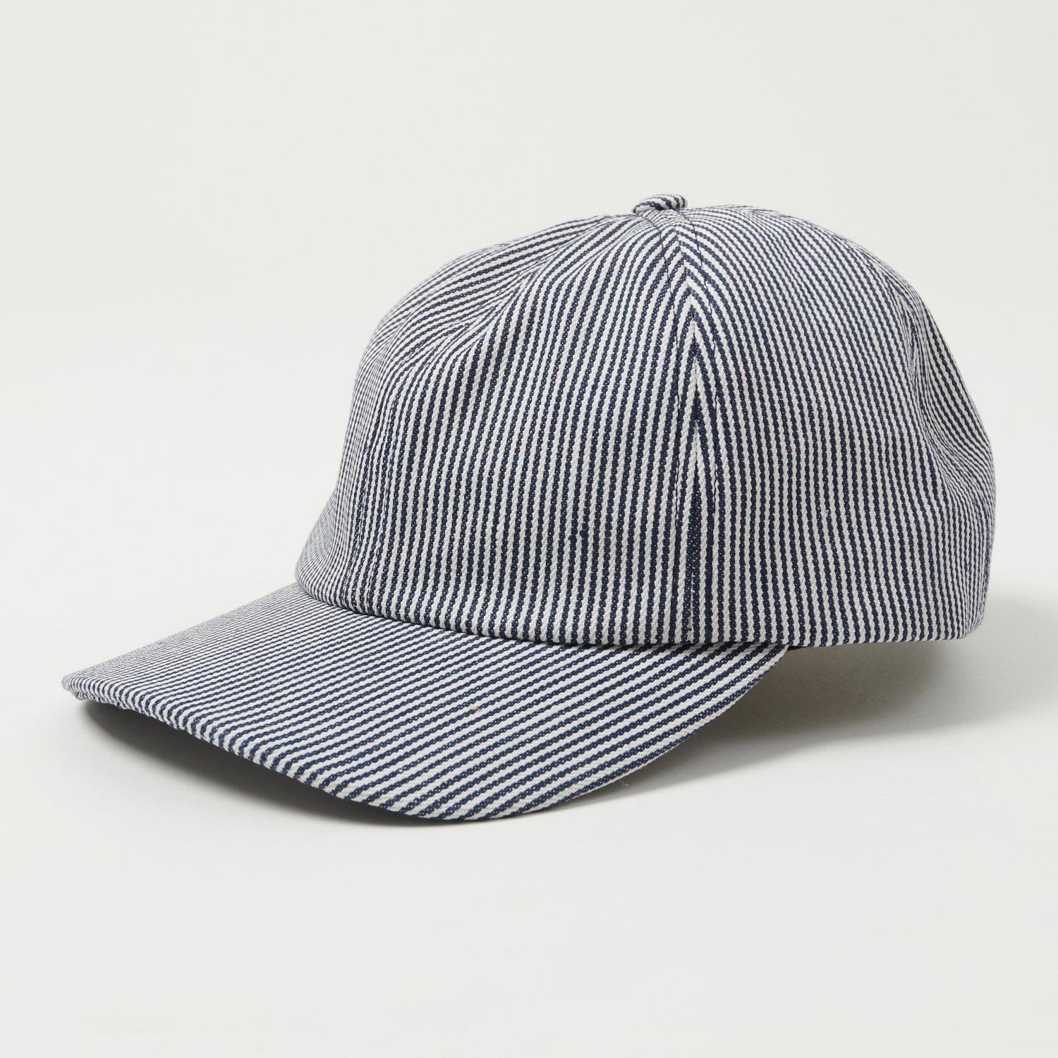 Crown Cap Engineer Stripe Ball Cap - White/Navy Stripe | SON OF A STAG