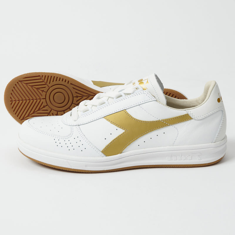 Diadora B.Elite H Italia Sport Sneaker - White/Gold