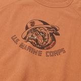 Dubbleworks USMC Print Sweatshirt - Orange