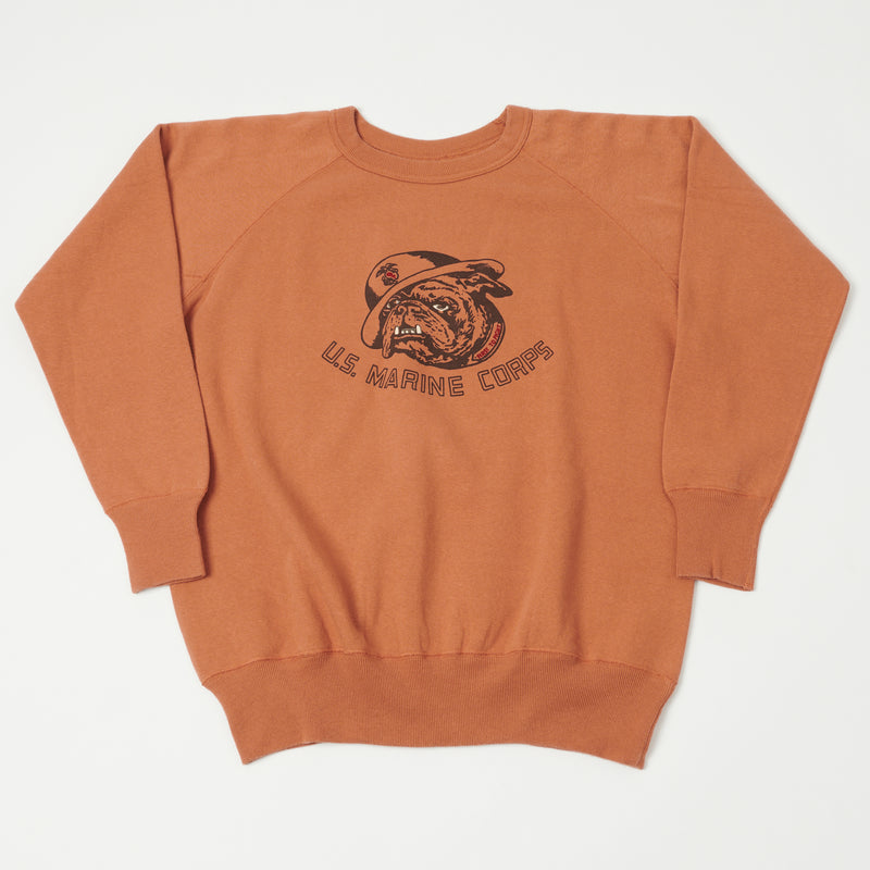 Dubbleworks USMC Print Sweatshirt - Orange