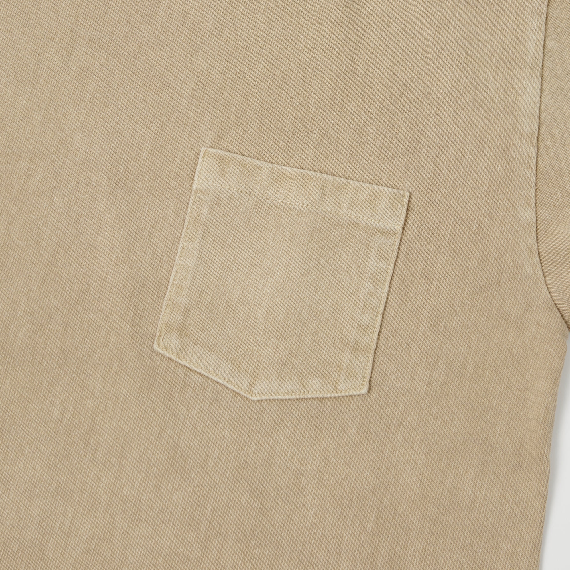 Dubbleworks Heavy Fabric Pigment Dye Pocket Tee - Beige