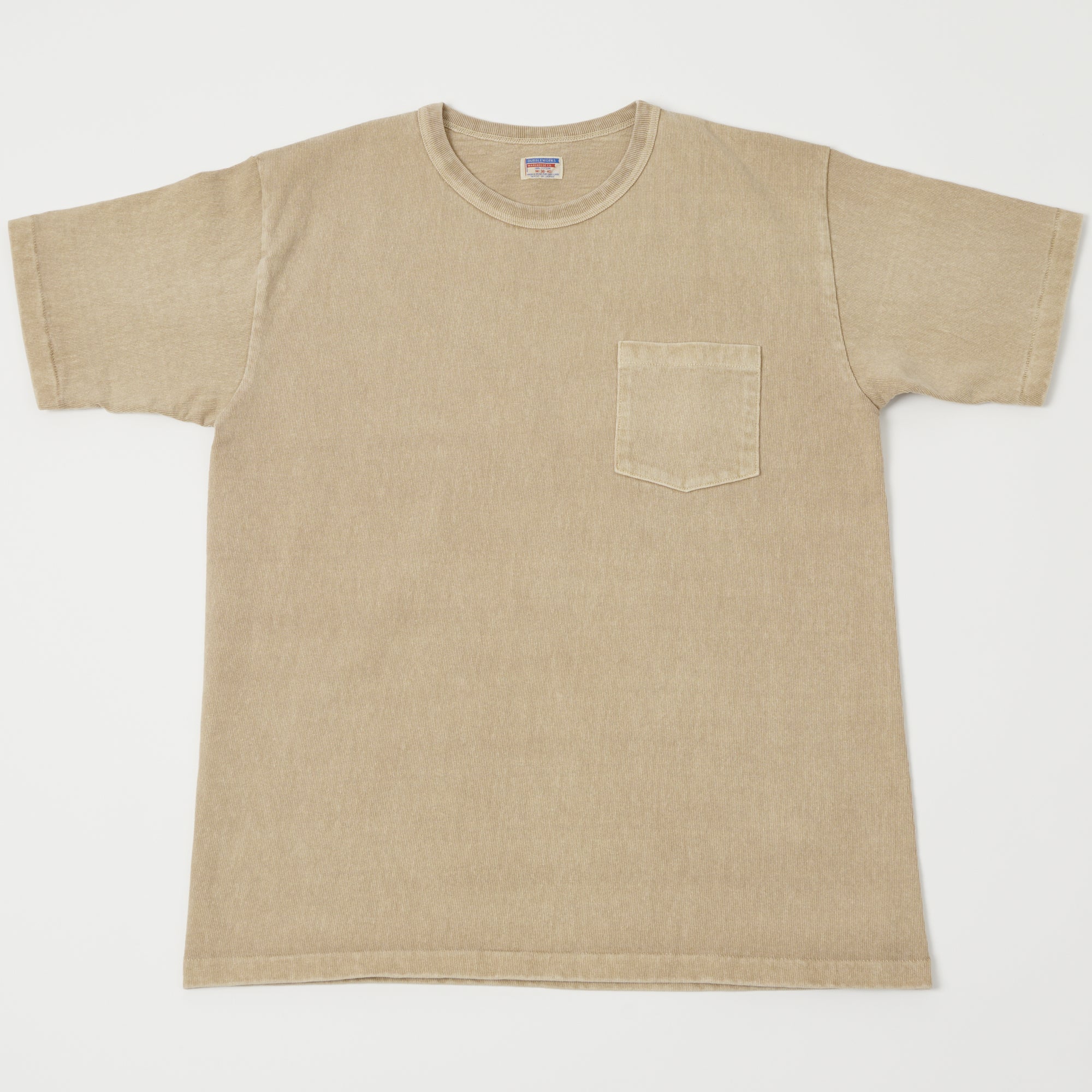 Dubbleworks Heavy Fabric Pigment Dye Pocket Tee - Beige