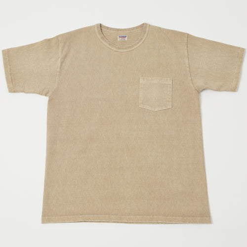 Dubbleworks Heavy Fabric Pigment Dye Pocket Tee - Beige
