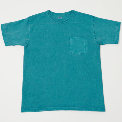 Dubbleworks Heavy Fabric Pigment Dye Pocket Tee - Turquoise