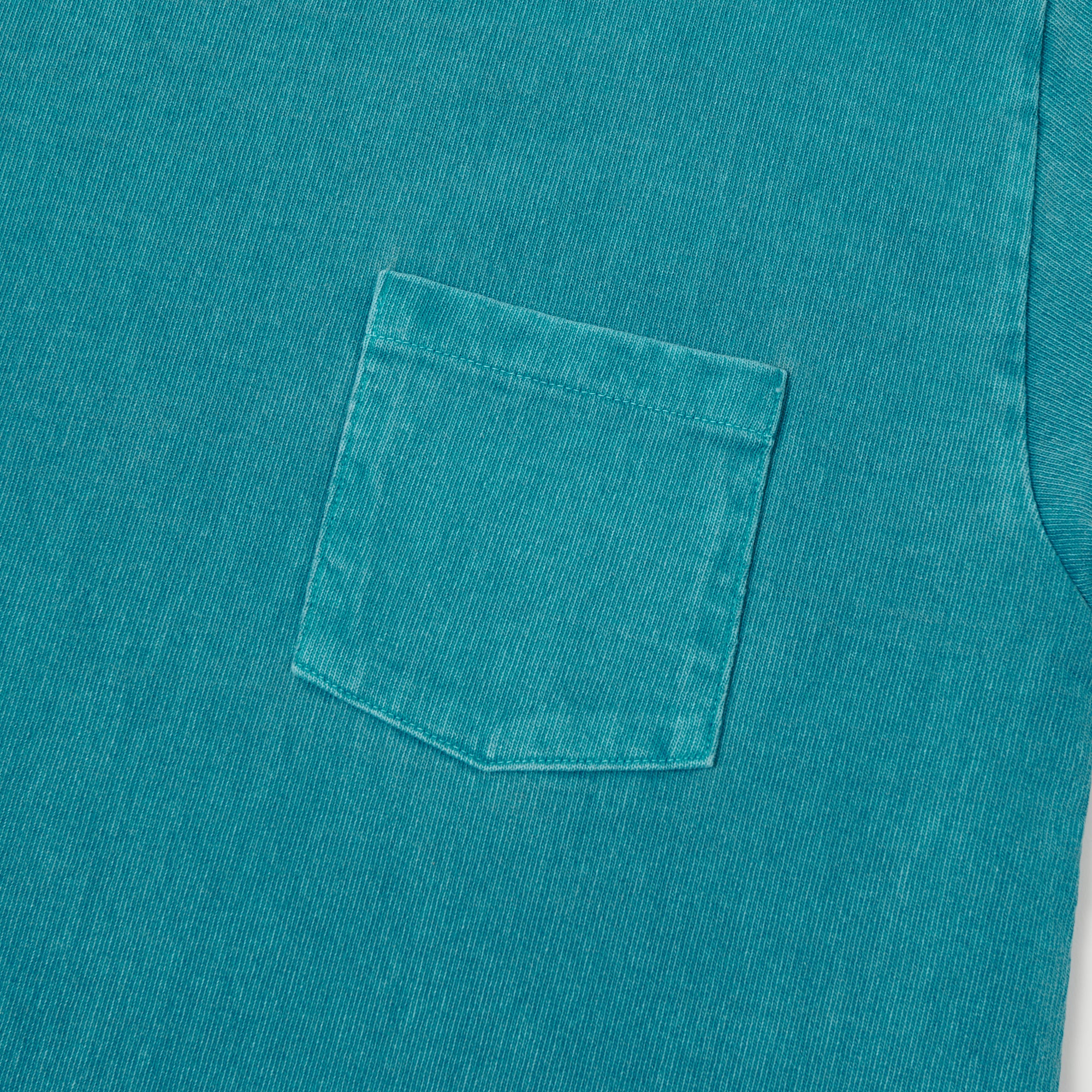 Dubbleworks Heavy Fabric Pigment Dye Pocket Tee - Turquoise
