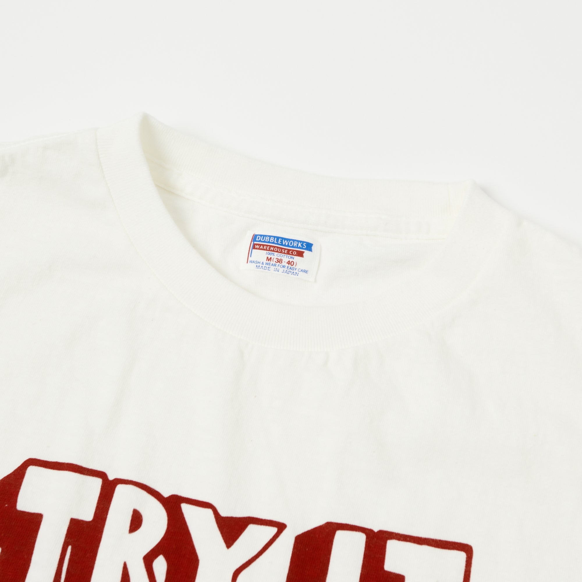 Dubbleworks 'Try It' Print Tee - Off White