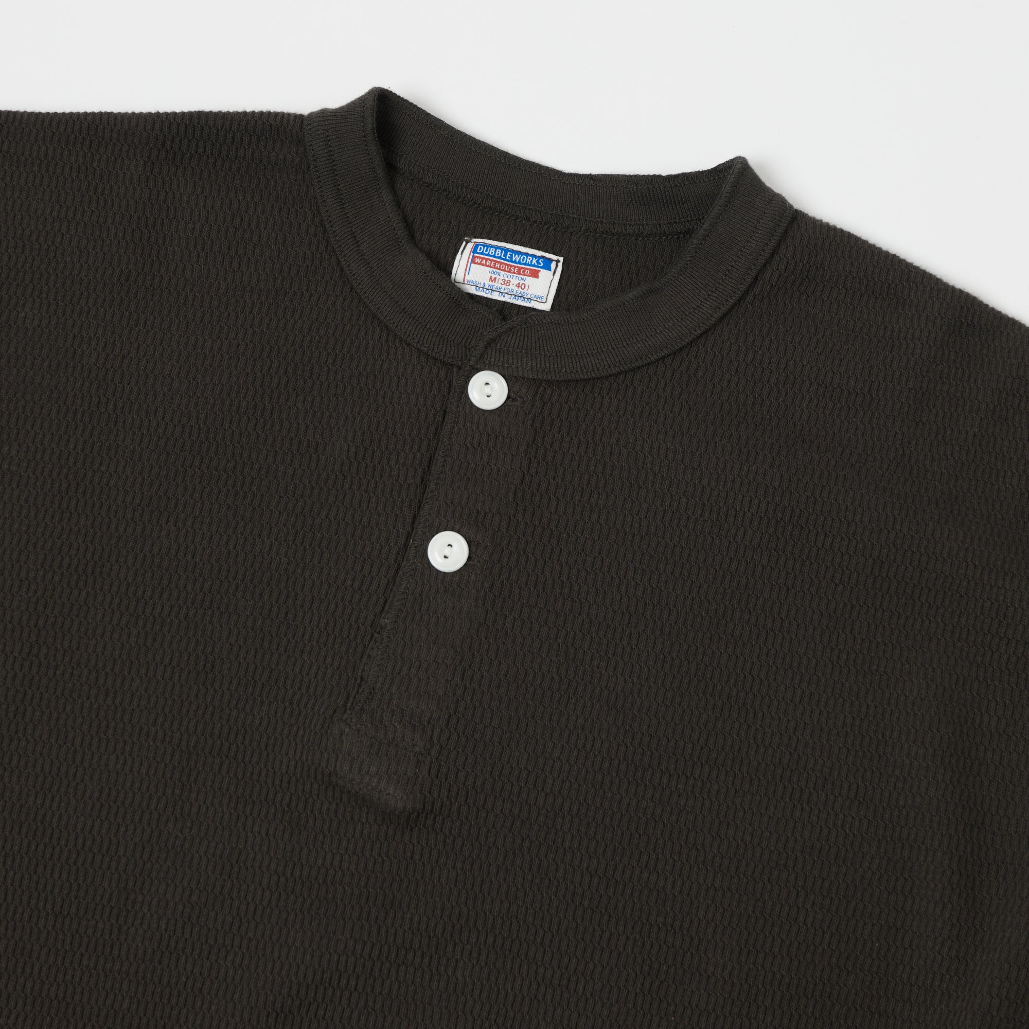Dubbleworks Long Sleeve Thermal Henley - Sumikuro