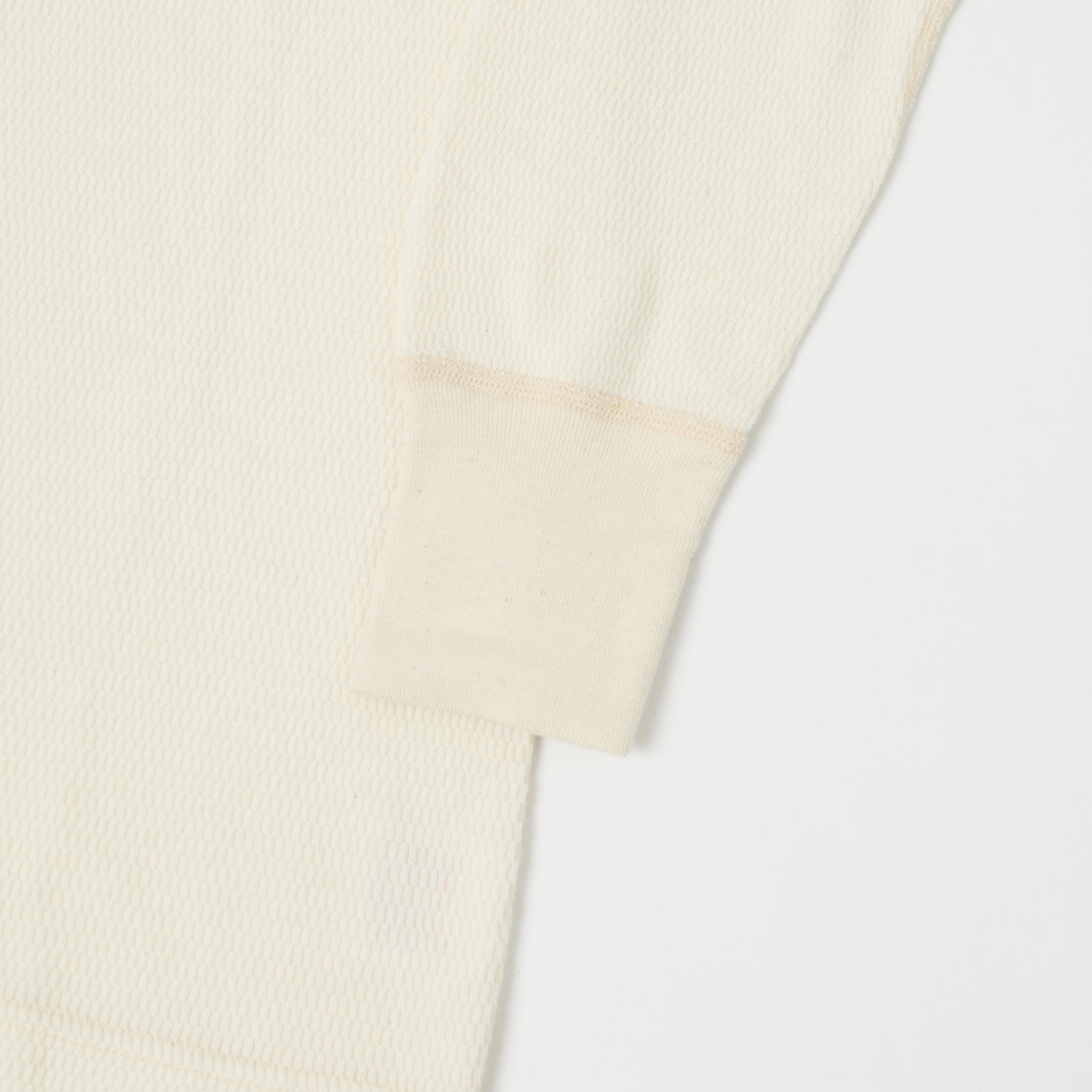 Dubbleworks Long Sleeve Thermal Henley - Off White