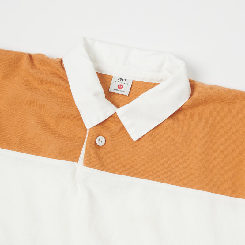 Edwin Interlock Polo Shirt - Brown/White