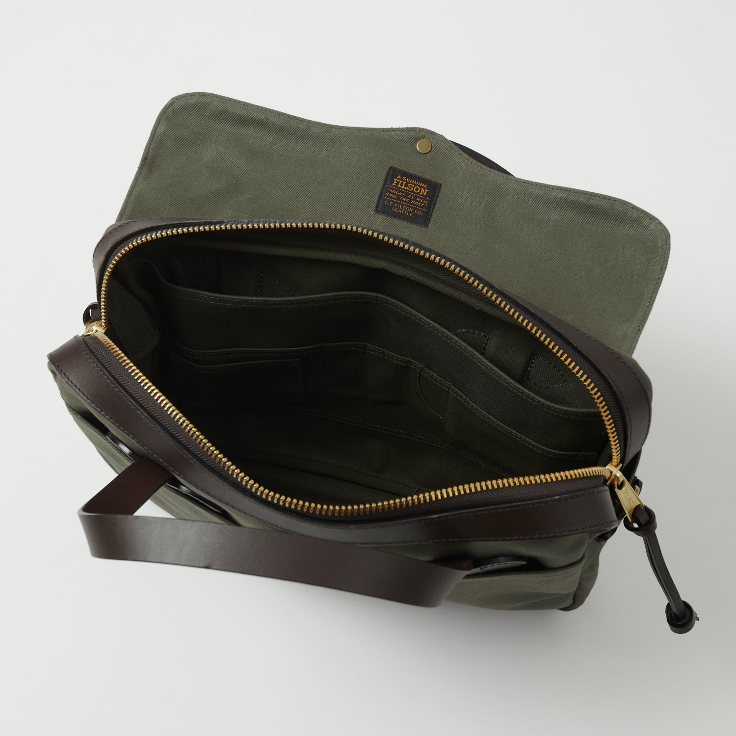 Filson Rugged Twill Original Briefcase - Otter Green