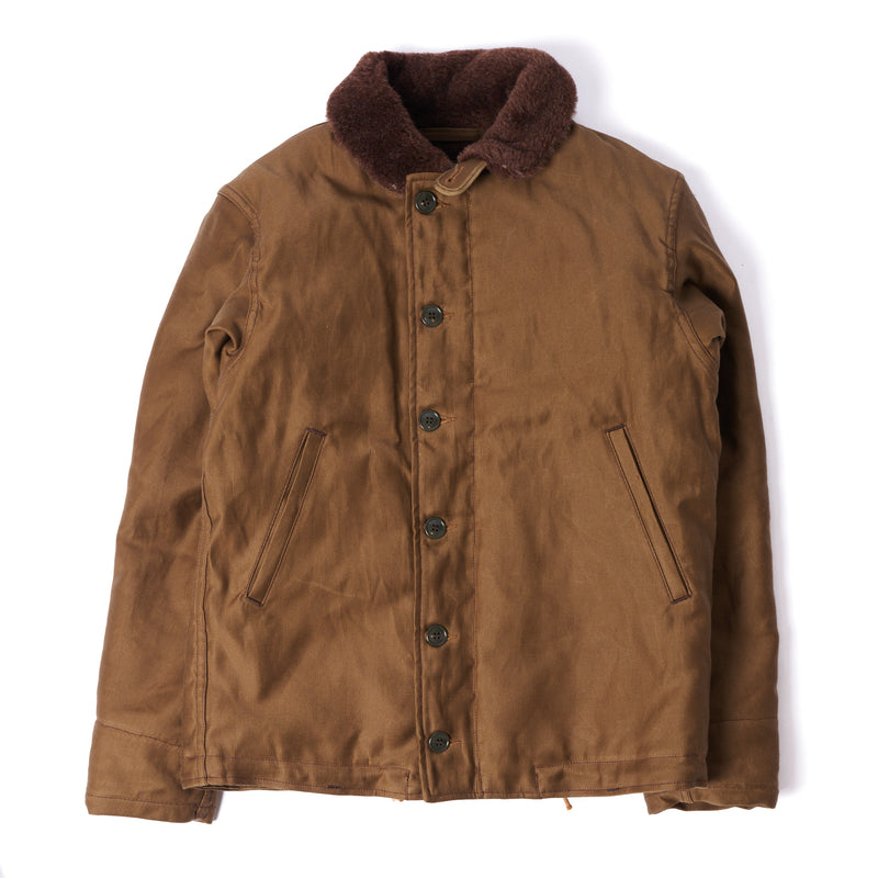 Freewheelers 2131015 1940s Type N-1 Deck Jacket - Dark Khaki/Beige