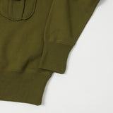 Freewheelers 'USMC Devil Dog' Set-in Sleeve Pocket Sweatshirt - Olive