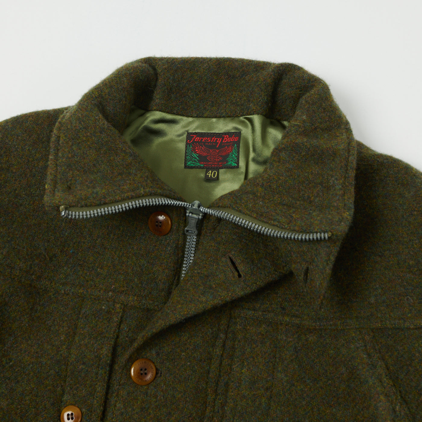 Freewheelers & Co Great Lakes 'Grizzly' Jacket - Grained Olive