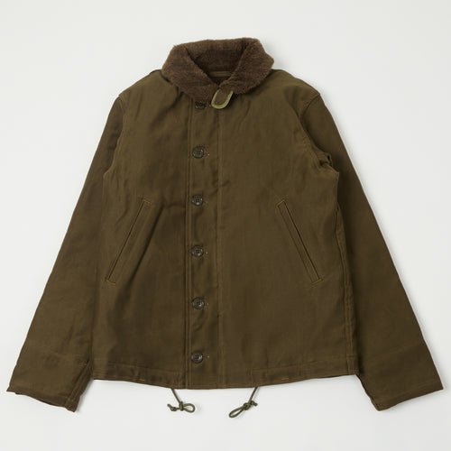 Freewheelers & Co Type N-1 Deck Jacket - Dark Red Beige