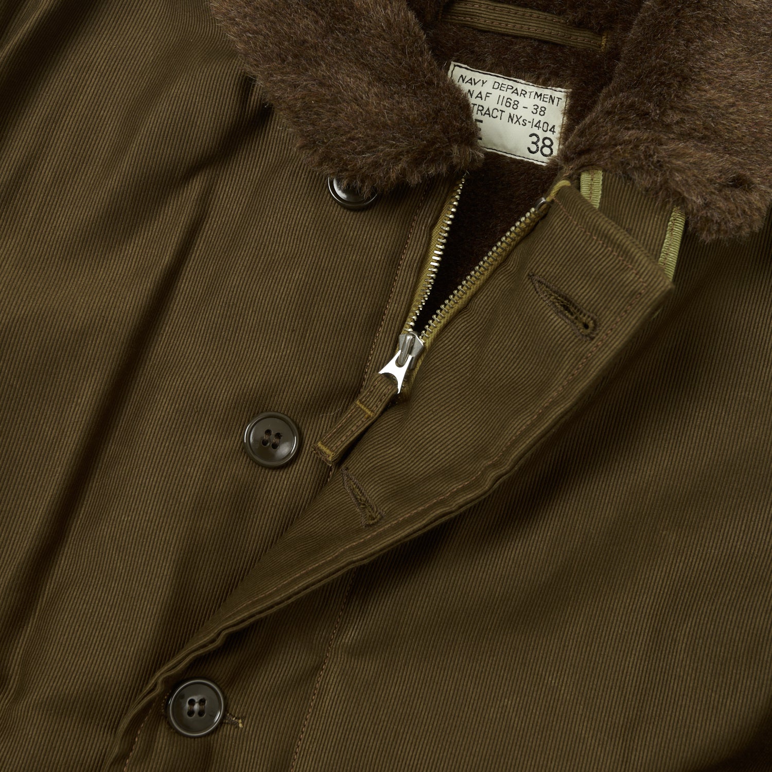 Freewheelers & Co Type N-1 Deck Jacket - Dark Red Beige