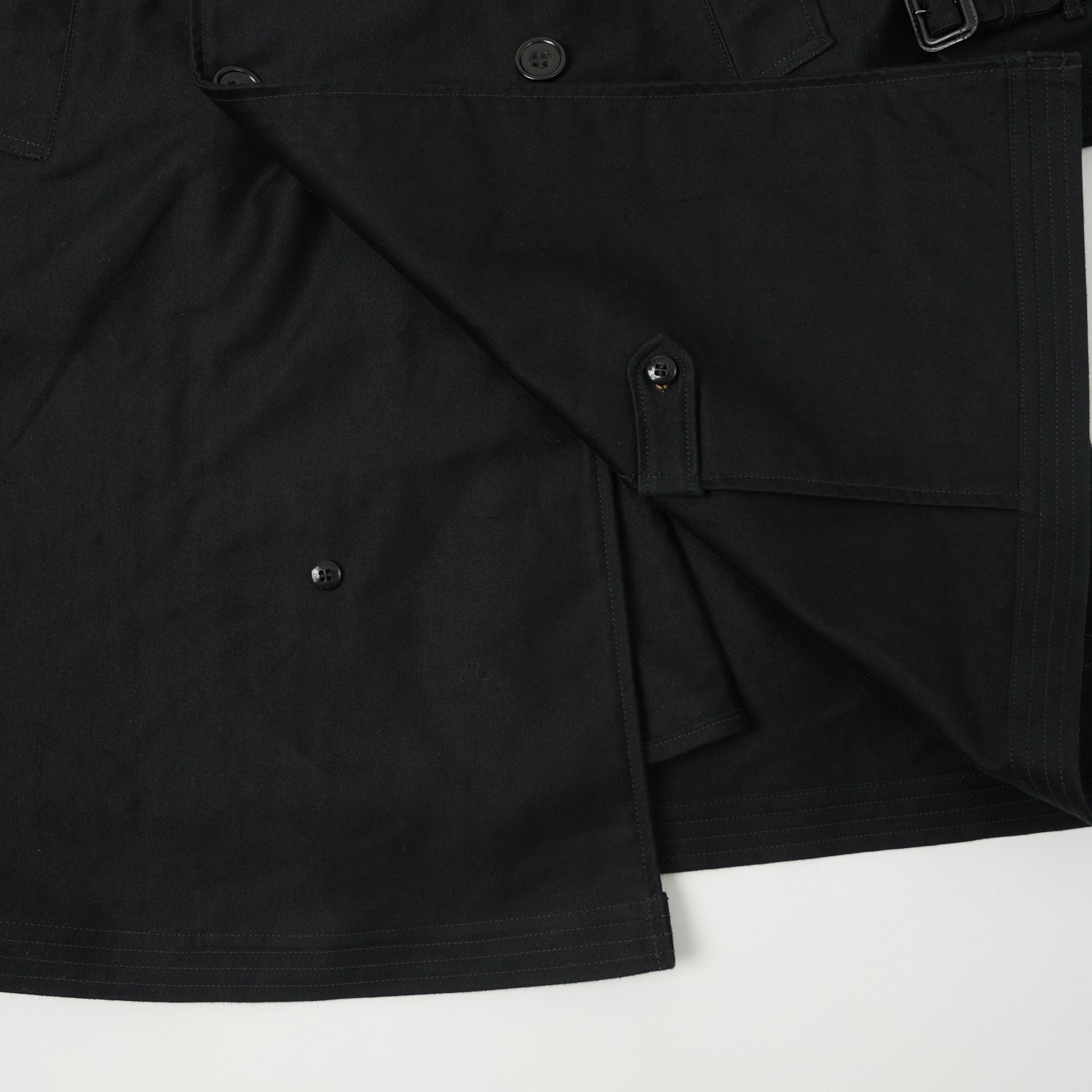 Freewheelers & Co Great Lakes 'Gifford' Trench Coat - Deep Black