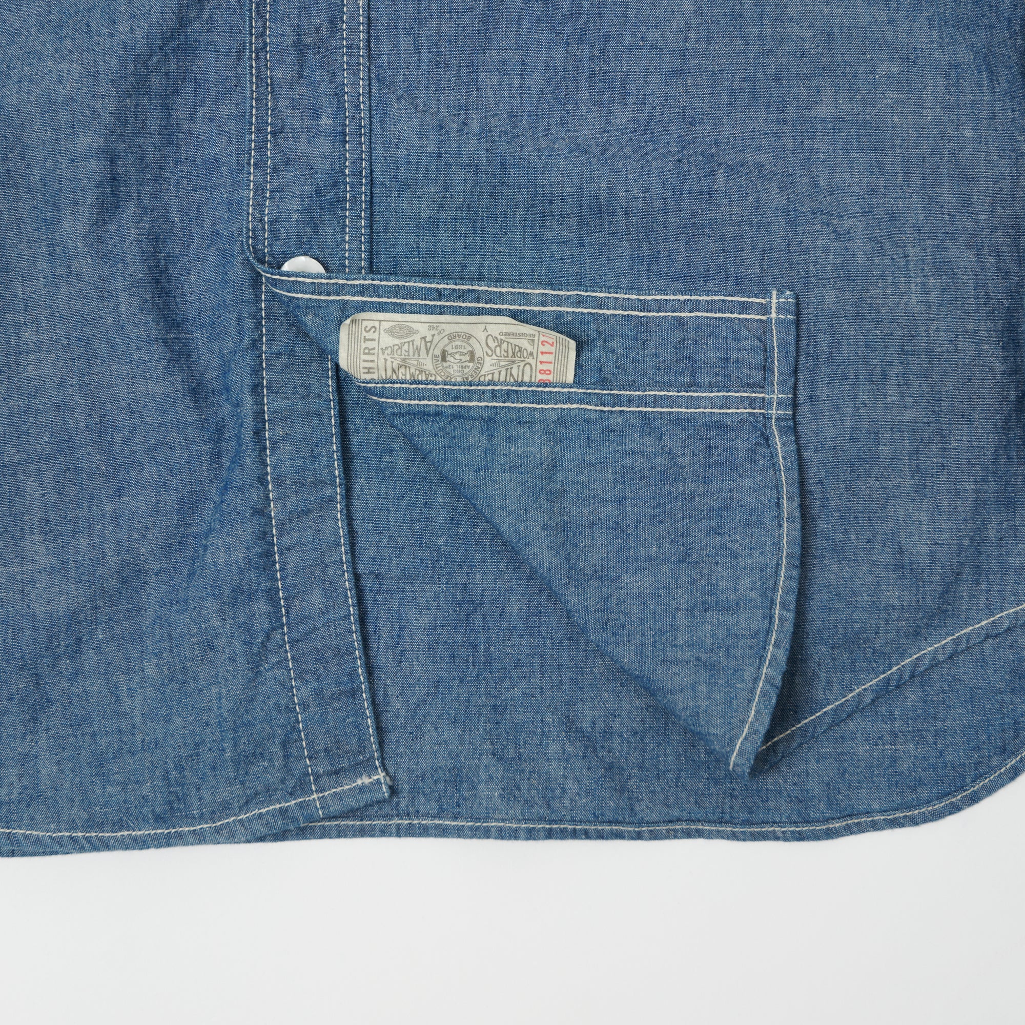 Freewheelers & Co Ironalls Long Sleeve Work Shirt - Indigo Chambray