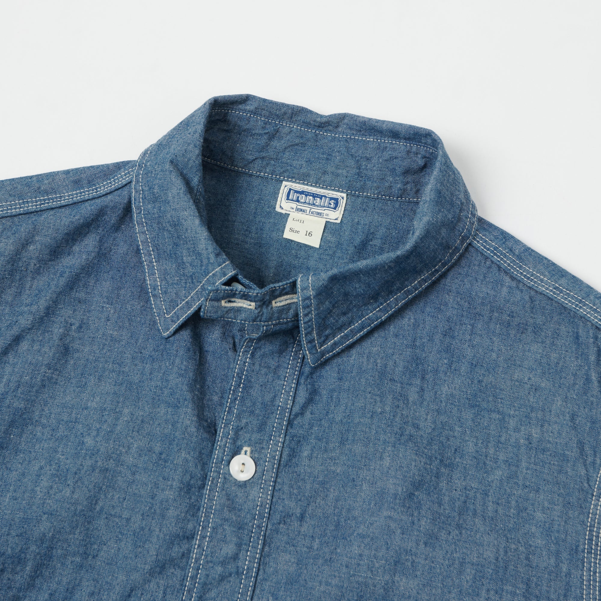 Freewheelers & Co Ironalls Long Sleeve Work Shirt - Indigo Chambray