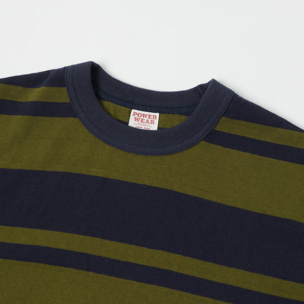 Freewheelers 'Power Wear' Random Striped Set In Tee - Old Navy/Olive