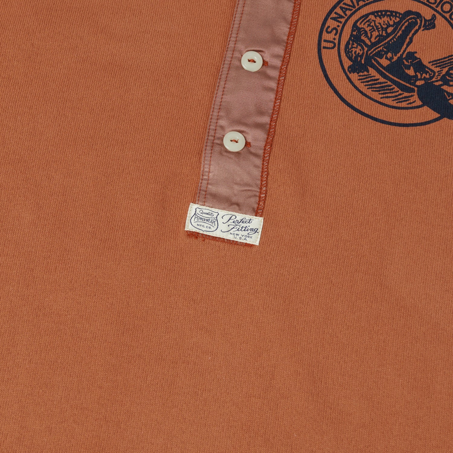 Freewheelers & Co Power Wear ‘U.S Amphibious’ Long Sleeve Henley - Old Rose