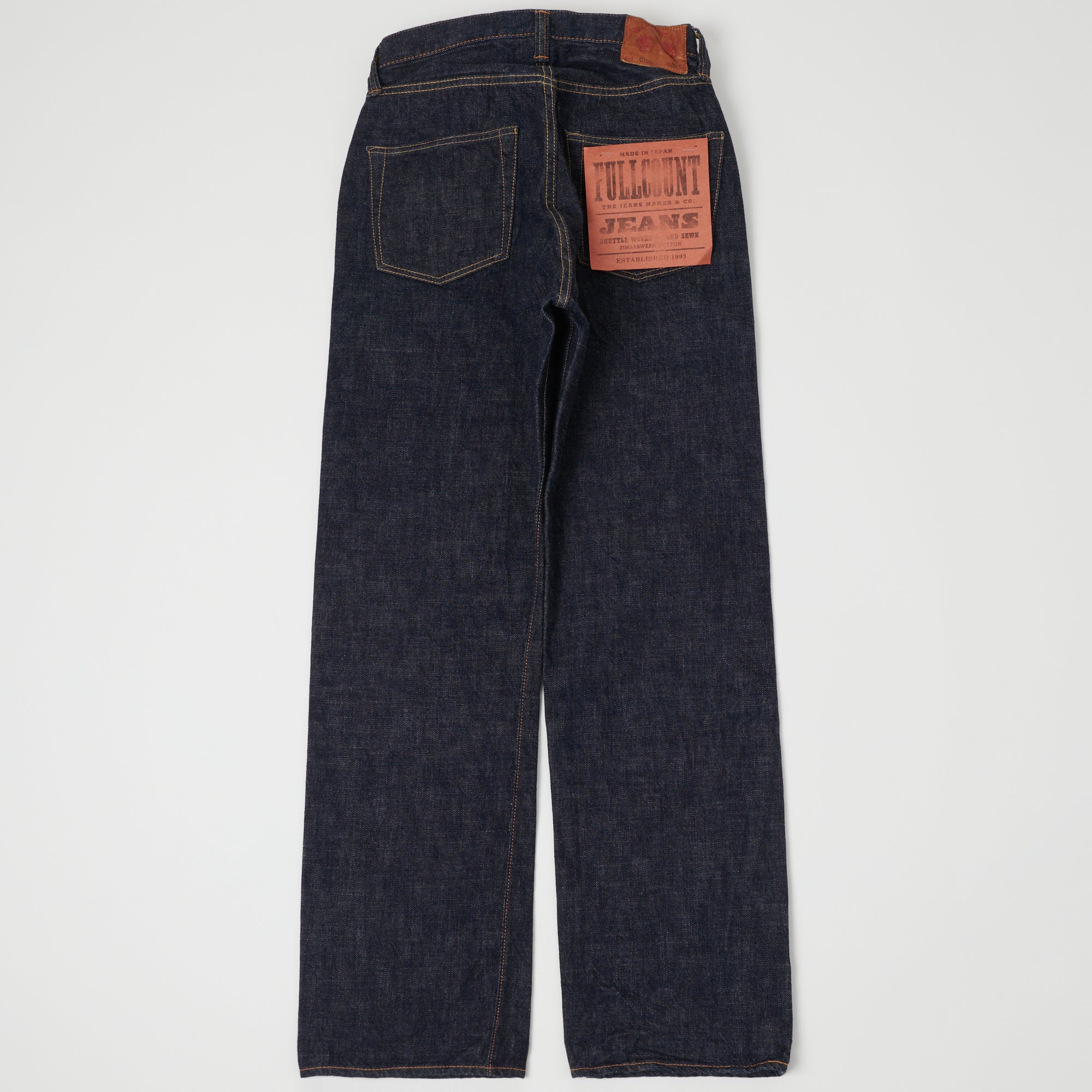 FULLCOUNT 0105 13.7oz Wide Straight Jean - One Wash