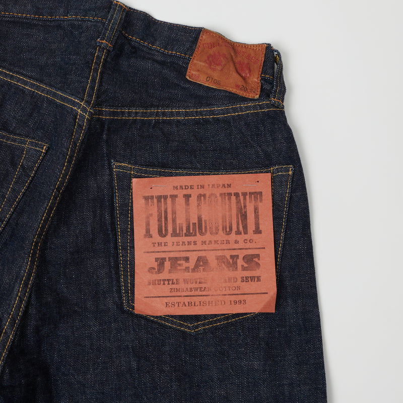 Full Count 0105W 13.7oz 'Plain Pocket' Loose Straight Jean - One Wash
