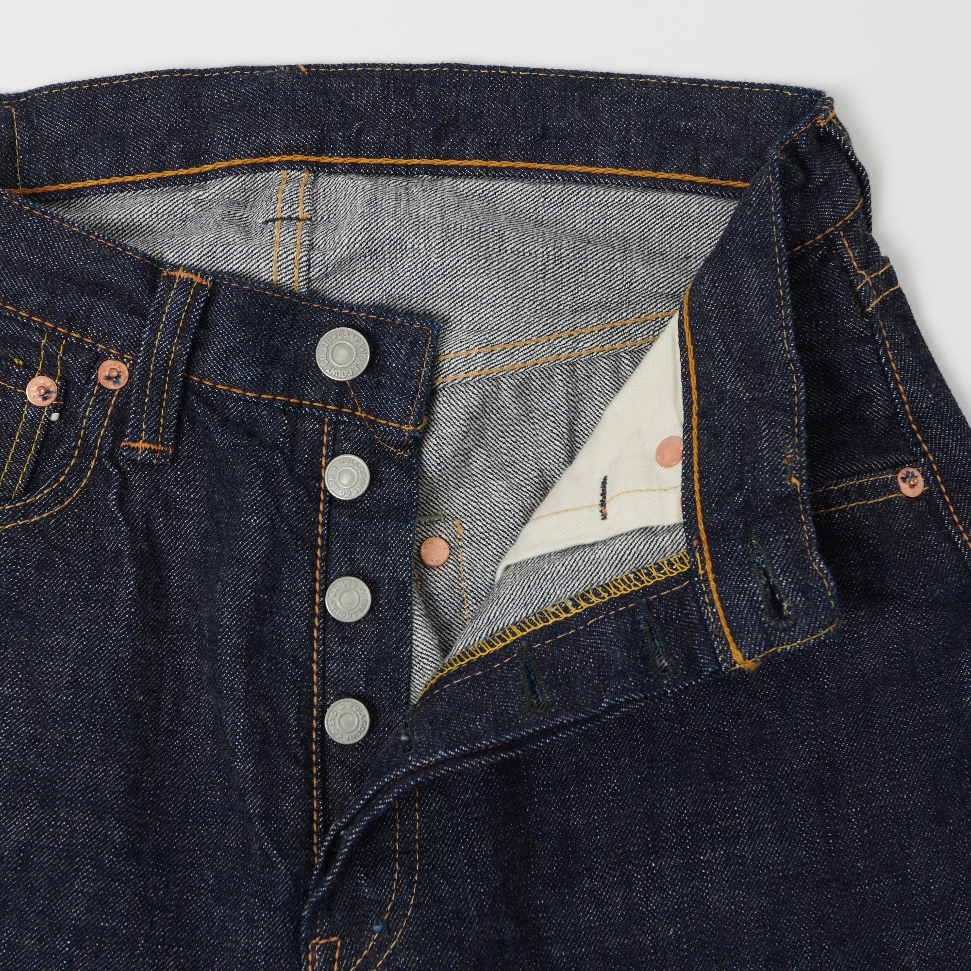 FULLCOUNT 0105 13.7oz Wide Straight Jean - One Wash