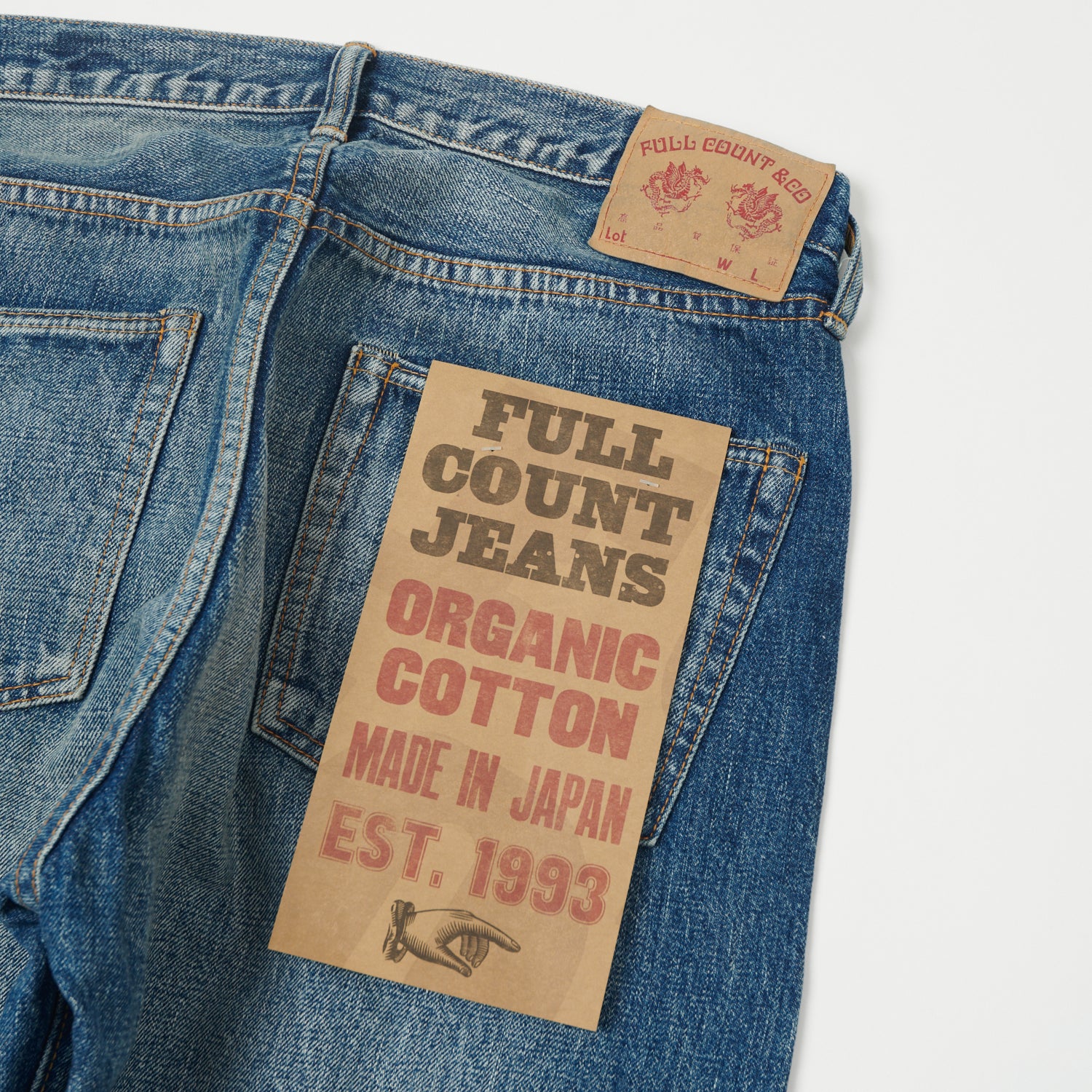 FULLCOUNT 1102 13.7oz Regular Straight Jean - 'Fade' Wash