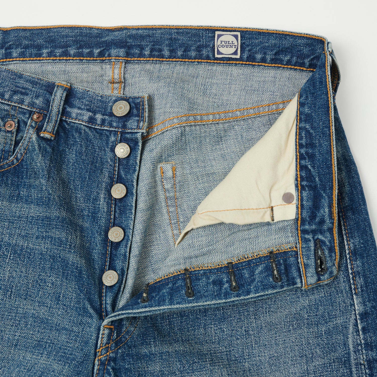 FULLCOUNT 1102 13.7oz Regular Straight Jean - 'Fade' Wash