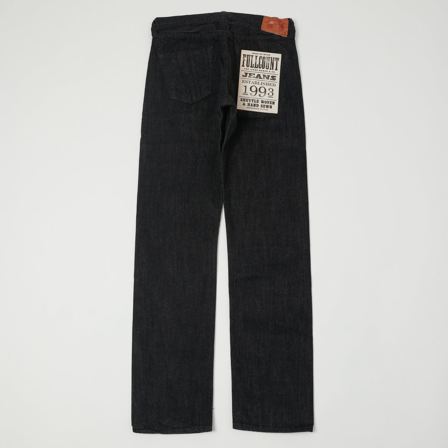FULLCOUNT 1108 13.7oz Regular Straight Jean - Black One Wash