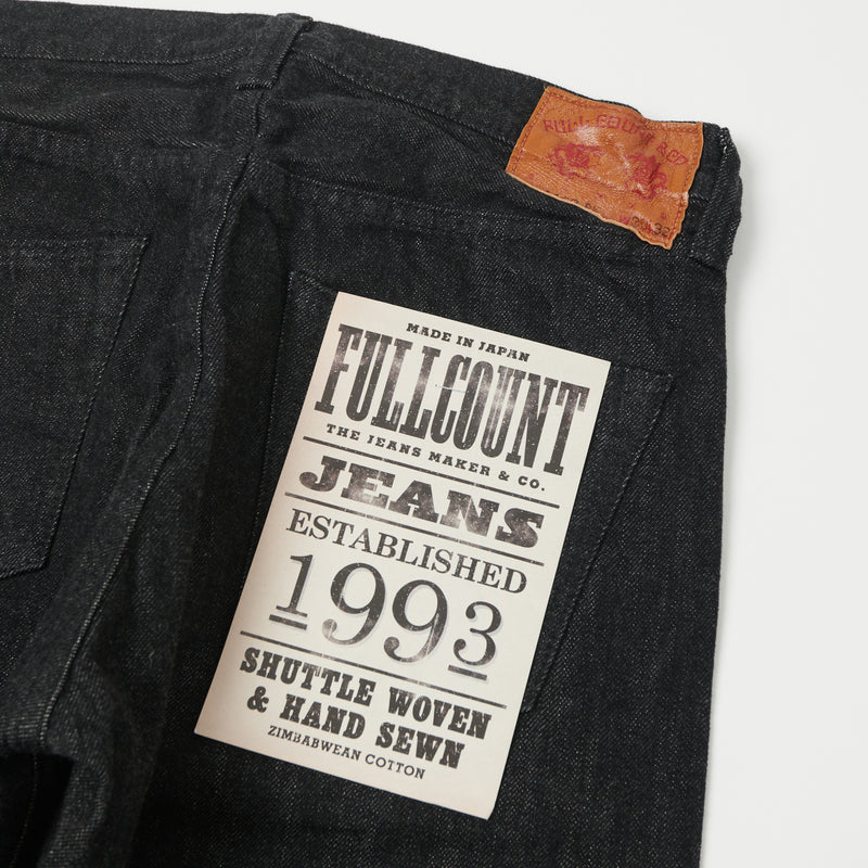 Full Count 1108BK 13.7oz Regular Straight Jean - Black One Wash