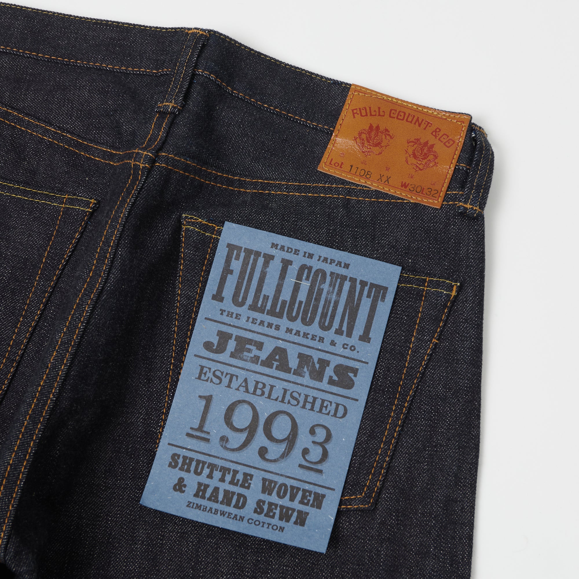 FULLCOUNT 1108XX 15.5oz Regular Straight Jean - Raw – SON OF A STAG