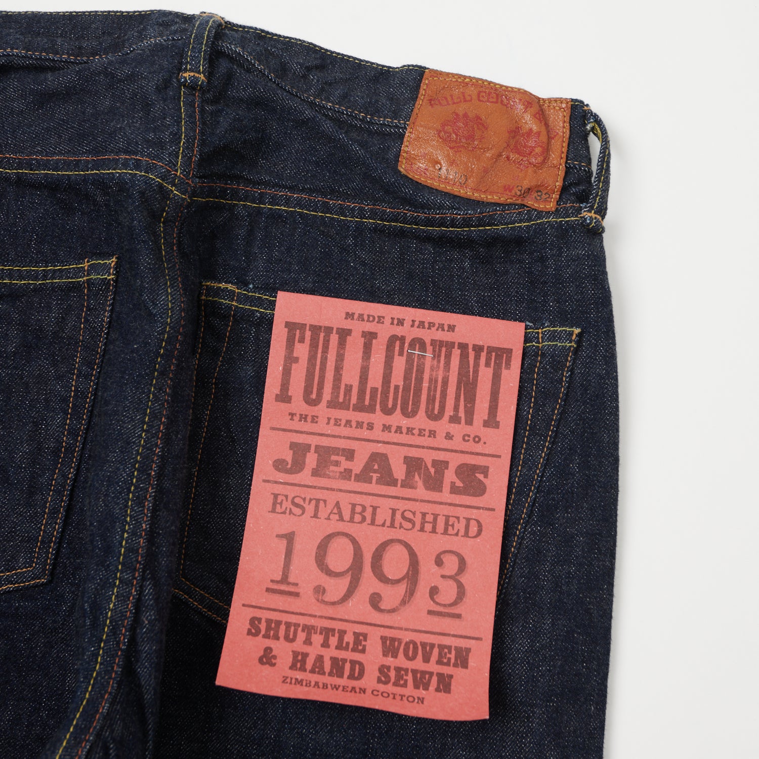 FULLCOUNT 1110 13.7oz Slim Tapered Jean - One Wash