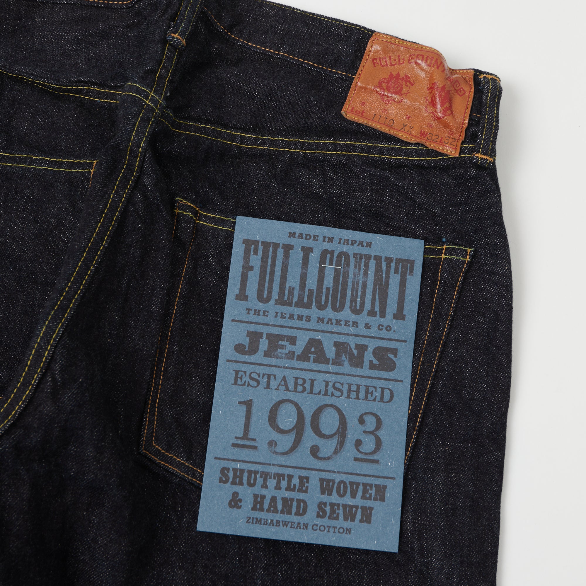 FULLCOUNT 1110XX 15.5oz Slim Tapered Jean - One Wash
