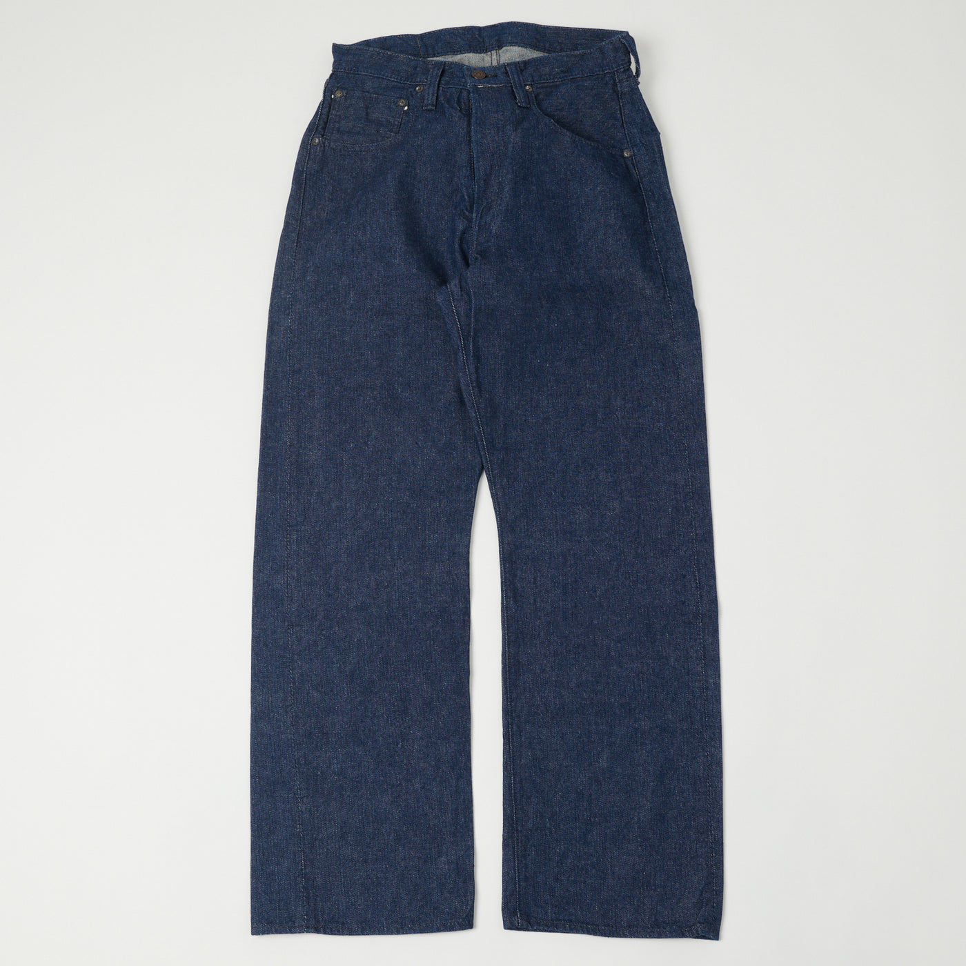 FULLCOUNT 1121 'Duke' Left Hand Twill 13.5oz Wide Straight Jean - One Wash