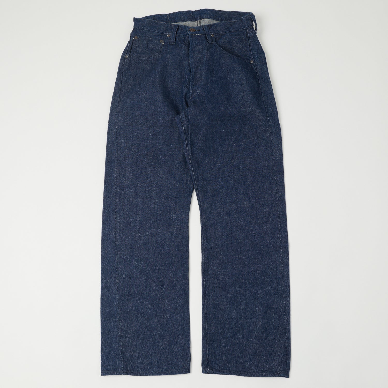 FULLCOUNT 1121 'Duke' Left Hand Twill 13.5oz Wide Straight Jean - One Wash