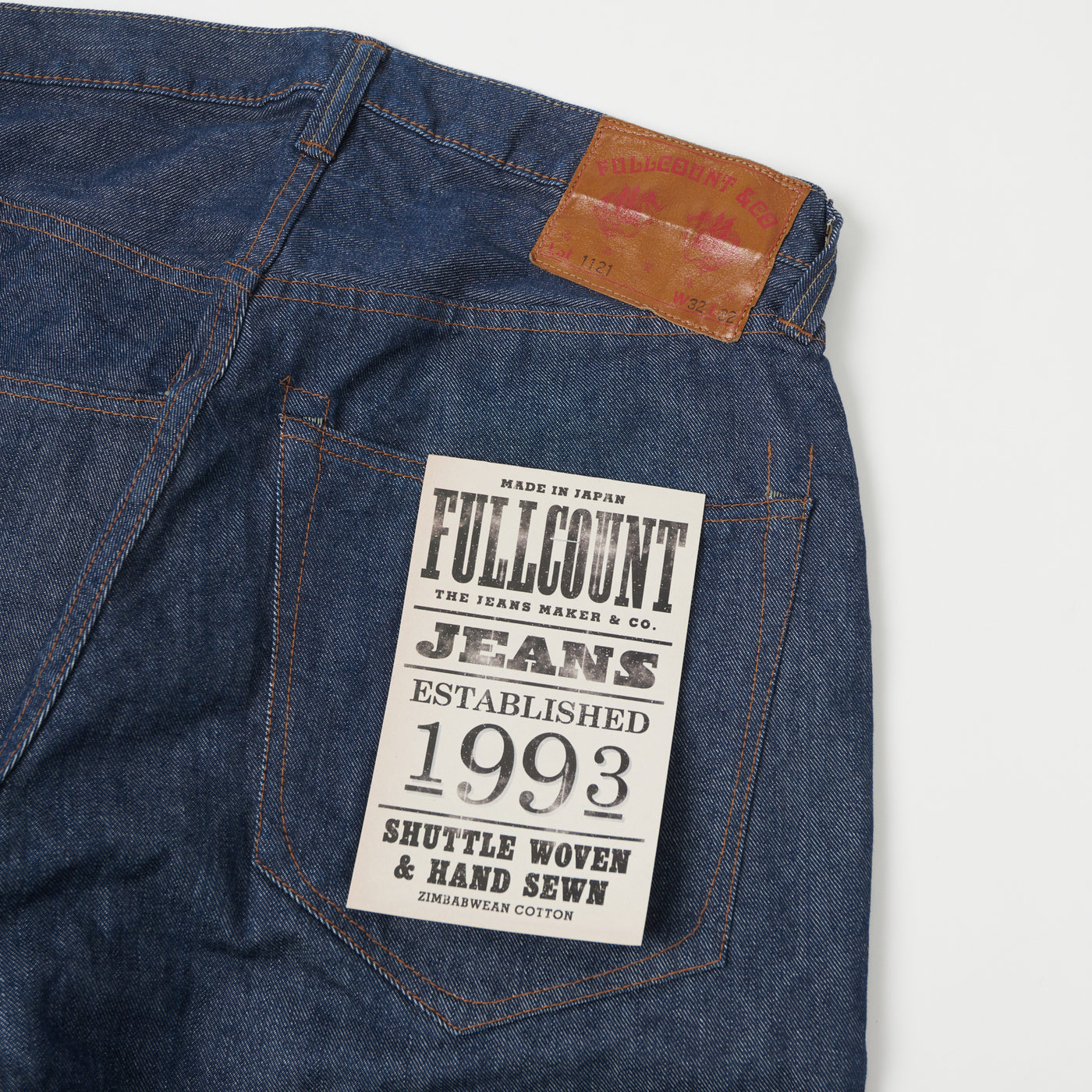 FULLCOUNT 1121 'Duke' 13.5oz Wide Straight Jean - One Wash
