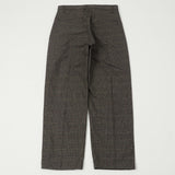 Full Count 1128 Schonherr Weaving Cloth Farmers Trouser - Brown Check