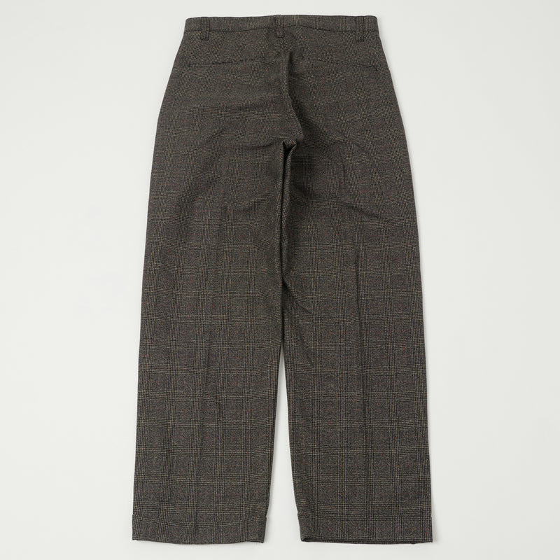 Full Count 1128 Schonherr Weaving Cloth Farmers Trouser - Brown Check