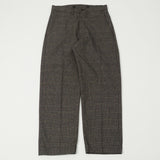 Full Count 1128 Schonherr Weaving Cloth Farmers Trouser - Brown Check