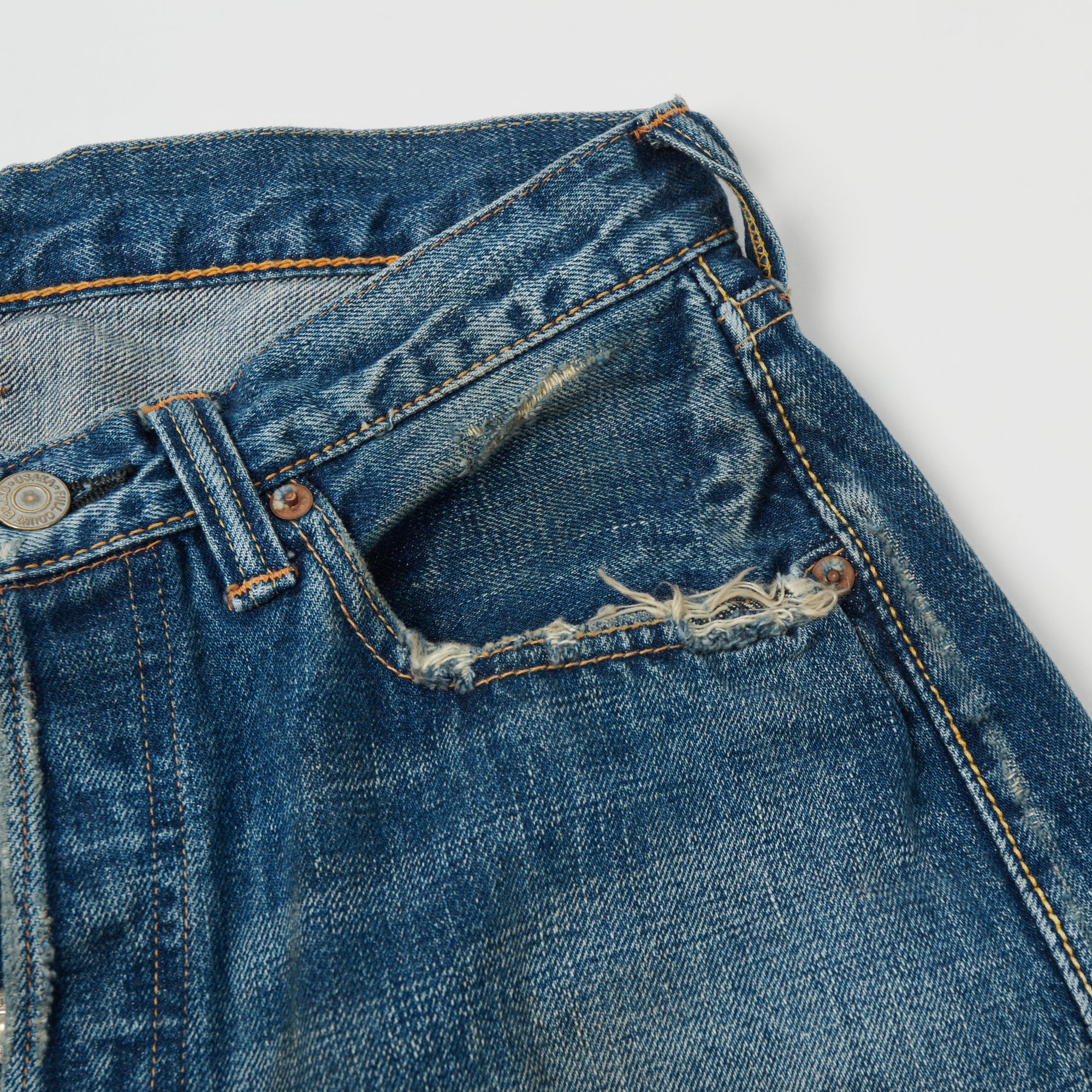 FULLCOUNT 0105 13.7oz Wide Straight Jean - 'Dartford' Wash