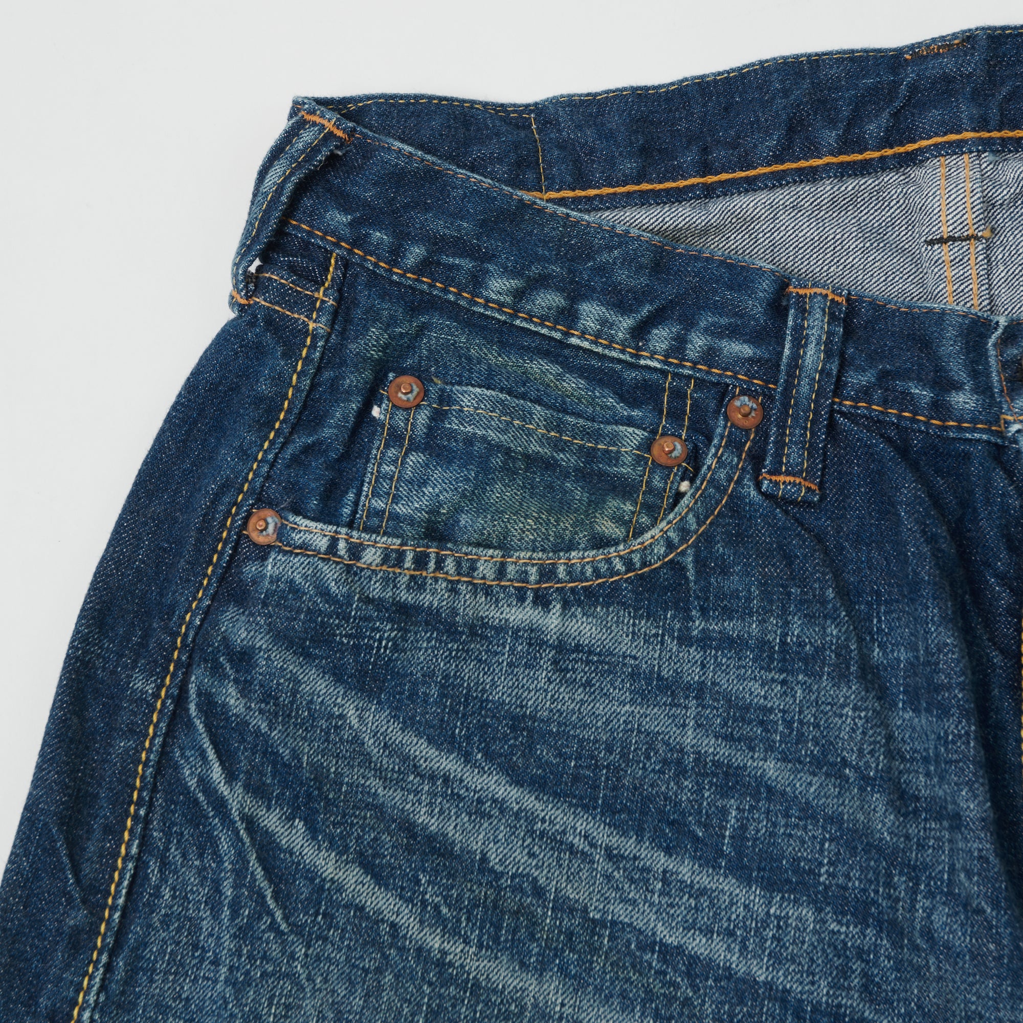 FULLCOUNT 0105 13.7oz Wide Straight Jean - 'More Than Real' Wash